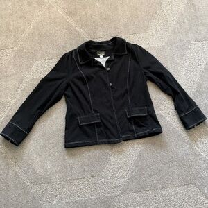 Bob Mackie “Smart Denim” Black Blazer